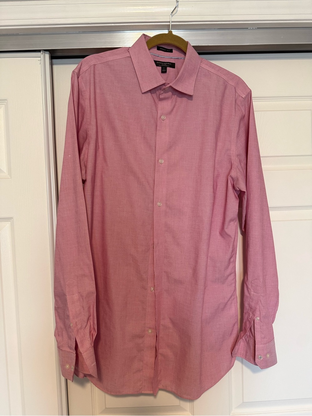 Banana Republic | Non-Iron Cotton Stretch Shirt - Grant Fit - Large Tall - Pink